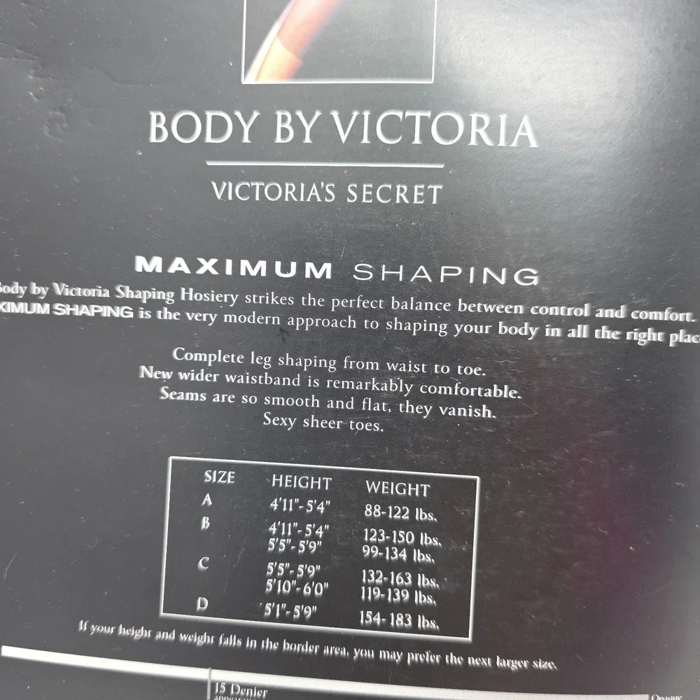 2 Pack Victoria's Secret Shaping Long Line‎ Control Top Womens A Black NWT
